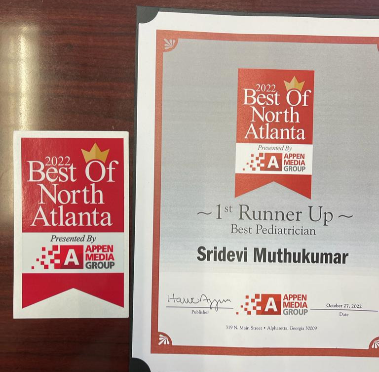 Best of North Atlanta awards for Meadow Pediatrics